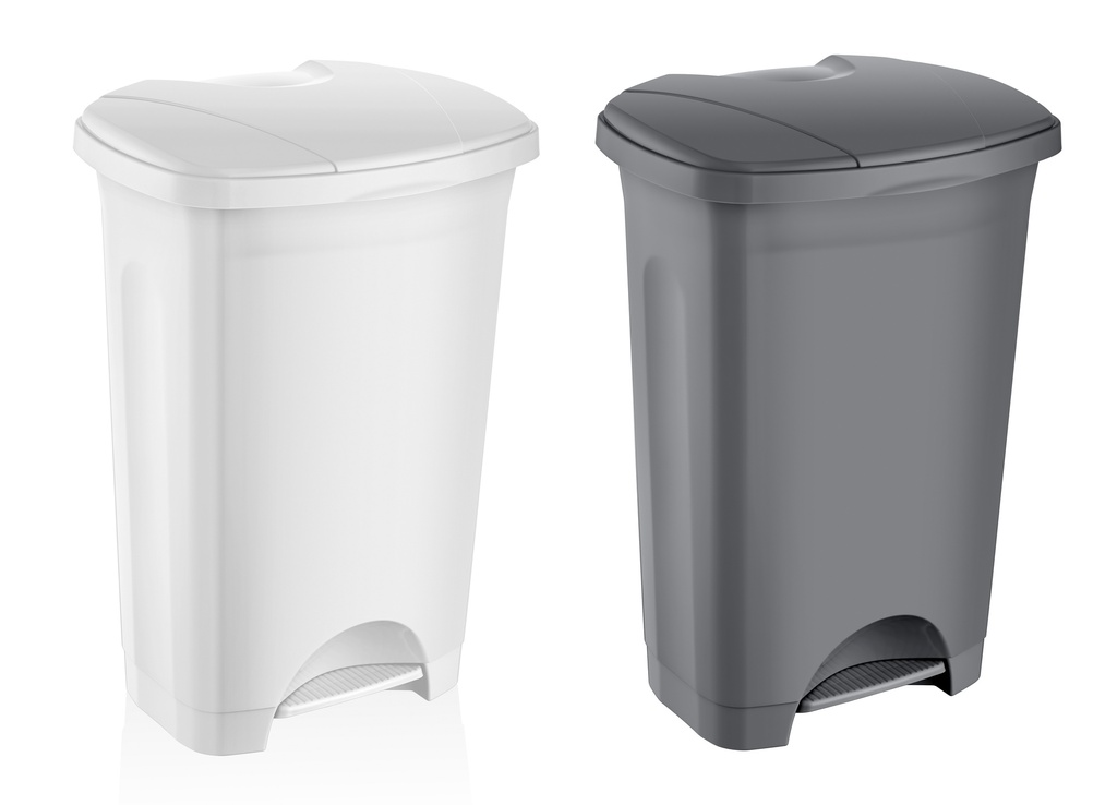 [28950] 50LT Step Pedal Dustbin with Inner Bucket (2 pc/ctn) Uniware